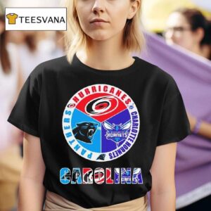 The Carolina Sports Hurricanes X Panthers X Hornets Logo T Shirt
