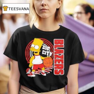 The Simpsons Bart X Portland Trail Blazers T Shirt