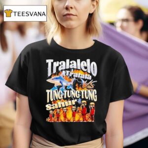 Tralalelo Vs Tung Tung Tung Sahur Italian Brainrot Meme T Shirt