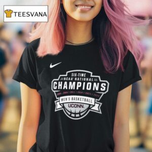 Uconn Huskies Six Time Ncaa National Champions Men S Basketball T Shirt