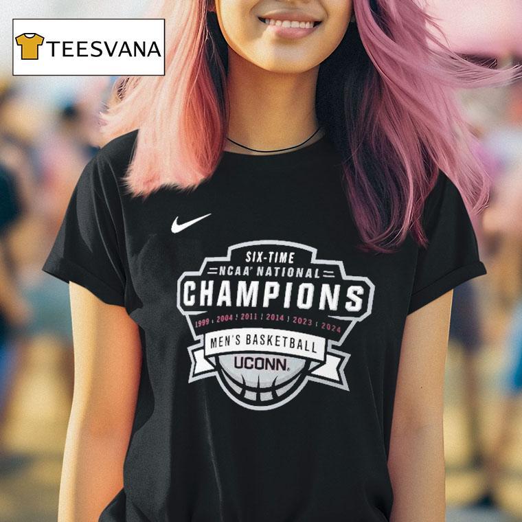 Uconn Huskies Six Time Ncaa National Champions Men S Basketball T Shirt