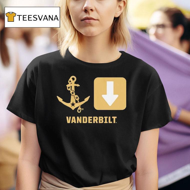 Vanderbilt Commodores Football Anchor Down Symbols T Shirt