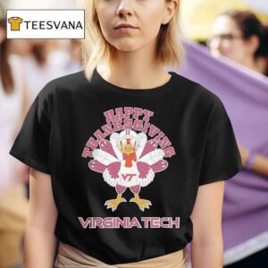 Virginia Tech Hokies Turkey Helmet Happy Thanksgiving T Shirt