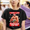 Wood I Have A Big Package For You Barry Sitting Inappropriately Christmas T Shirt