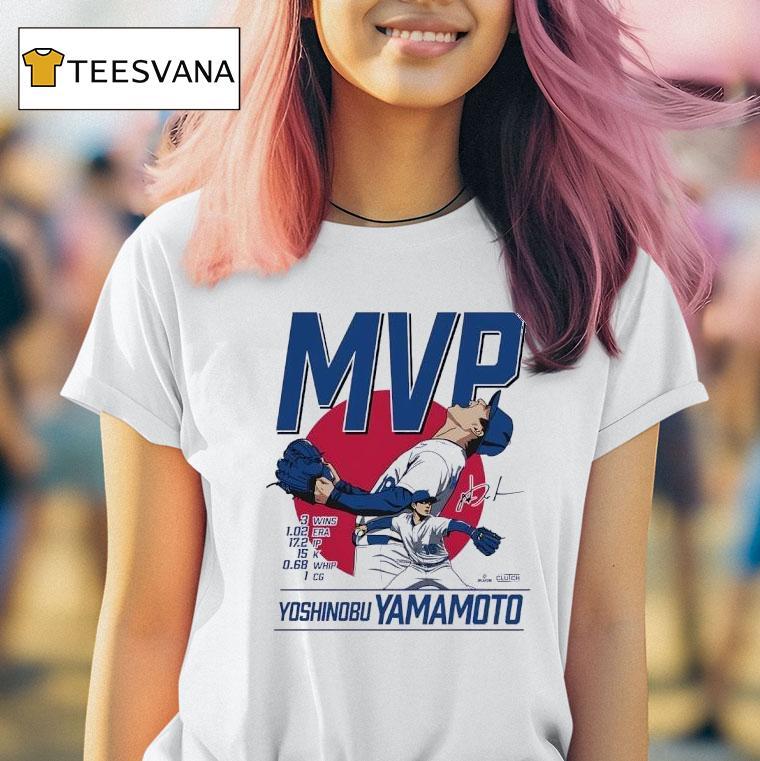 Yoshinobu Yamamato Series Mvp Los Angeles Dodgers T Shirt