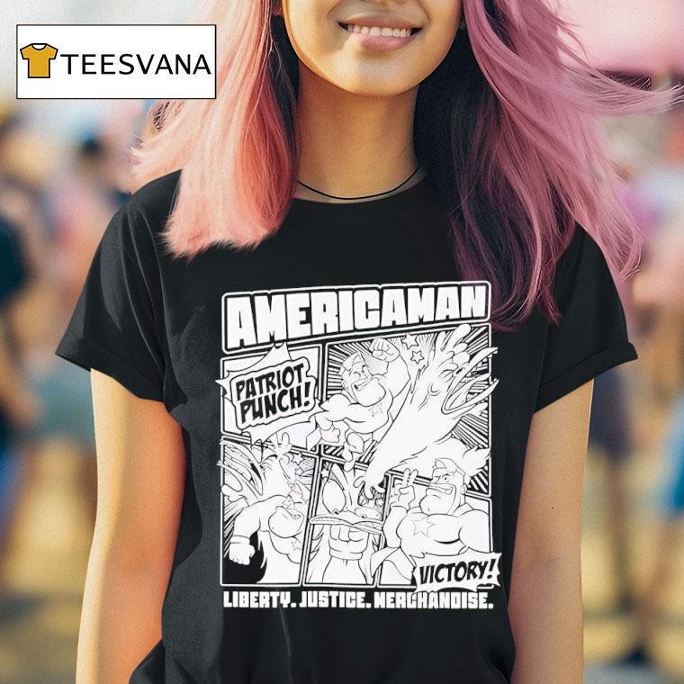 Americaman Patriot Punch Graphic T Shirt Americaman Patriot Punch Graphic T Shirt