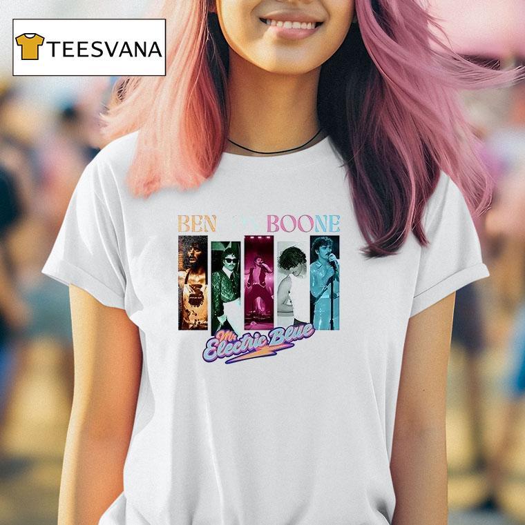Benson Boone Mr Electric Beue American Heart World Tour Dates T Shirt Benson Boone Mr Electric Beue American Heart World Tour Dates T Shirt