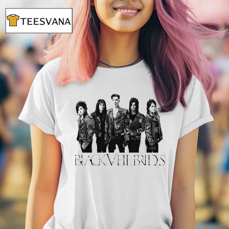 Black Veil Brides Tour Dateback Photo T Shirt Black Veil Brides Tour Dateback Photo T Shirt