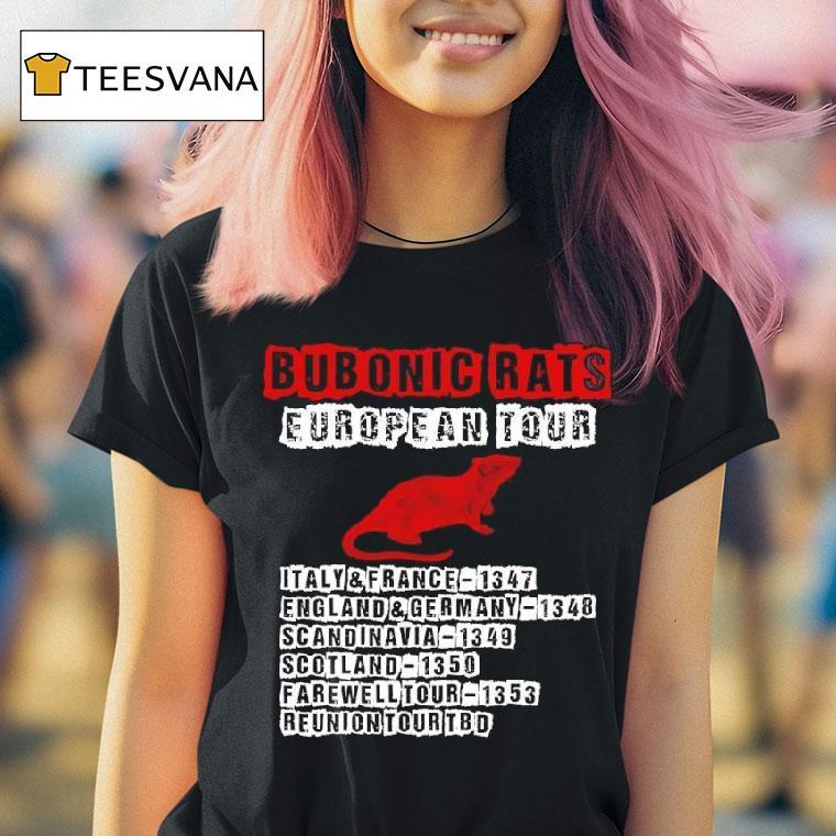 Bubonic Rats European Tour Graphic T Shirt Bubonic Rats European Tour Graphic T Shirt