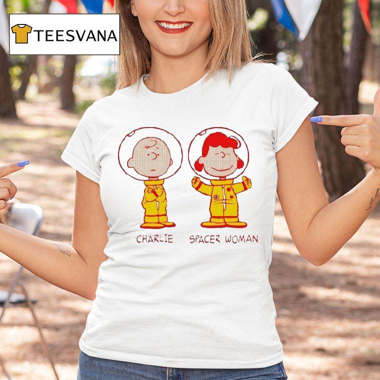 Charlie Brown And Lucy The Peanuts Spacer Woman T Shirt Charlie Brown And Lucy The Peanuts Spacer Woman T Shirt