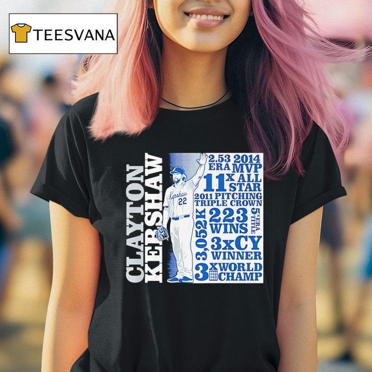 Clayton Kershaw Goat List Los Angeles Dodgers Baseball T Shirt Clayton Kershaw Goat List Los Angeles Dodgers Baseball T Shirt