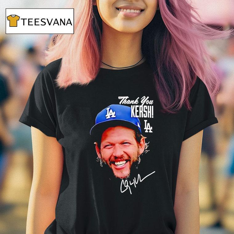 Clayton Kershaw Los Angeles Dodgers New Era Retirement Thank You Signature T Shirt Clayton Kershaw Los Angeles Dodgers New Era Retirement Thank You Signature T Shirt