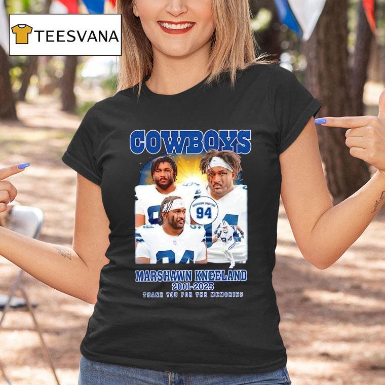 Dallas Cowboys Marshawn Kneeland Thank You Memories T Shirt Dallas Cowboys Marshawn Kneeland Thank You Memories T Shirt