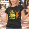 Eat Sleep Run Nights Repeat Scary Deer Funny Gamer T Shirt