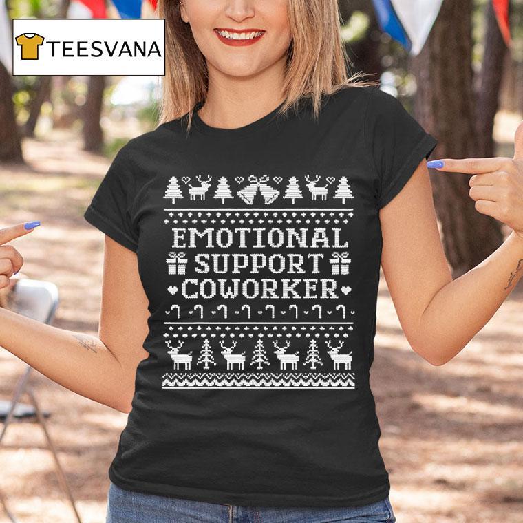 Emotional Support Coworker Christmas T Shirt Emotional Support Coworker Christmas T Shirt