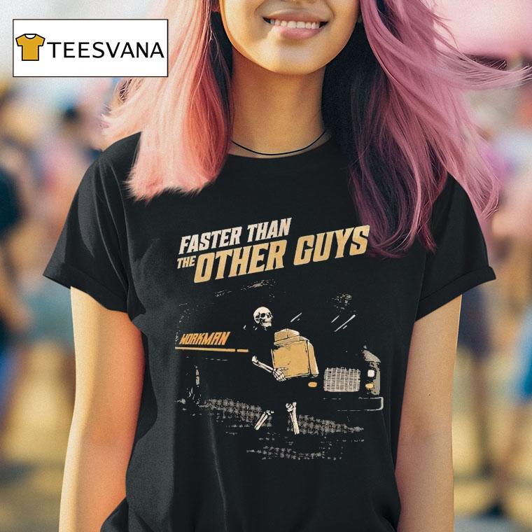 Faster Than The Other Guys Usps Workman Skeleton Box T Shirt Faster Than The Other Guys Usps Workman Skeleton Box T Shirt