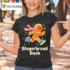Gingerbread Dash Running Marathon Merry Christmas T Shirt