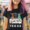 Gnome X Texas City Sports Team Longhorns Cowboys And Stars Merry Christmas T Shirt