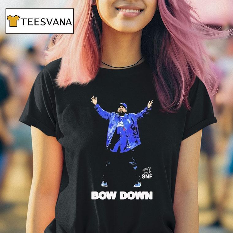 Ice Cube Bow Down Los Angeles Dodgers T Shirt Ice Cube Bow Down Los Angeles Dodgers T Shirt