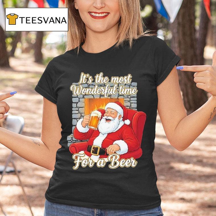 It S The Most Wonderful Time For A Beer Santa Sofa Christmas T Shirt It S The Most Wonderful Time For A Beer Santa Sofa Christmas T Shirt