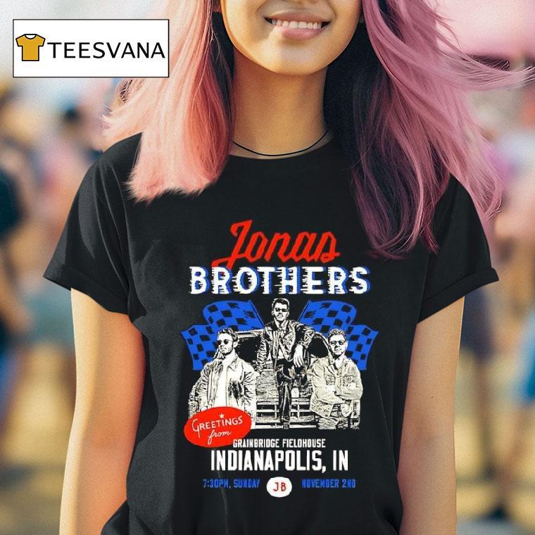Jonas Brothers Greeting From Your Hometown Indianapolis In Sunday Jb T Shirt Jonas Brothers Greeting From Your Hometown Indianapolis In Sunday Jb T Shirt
