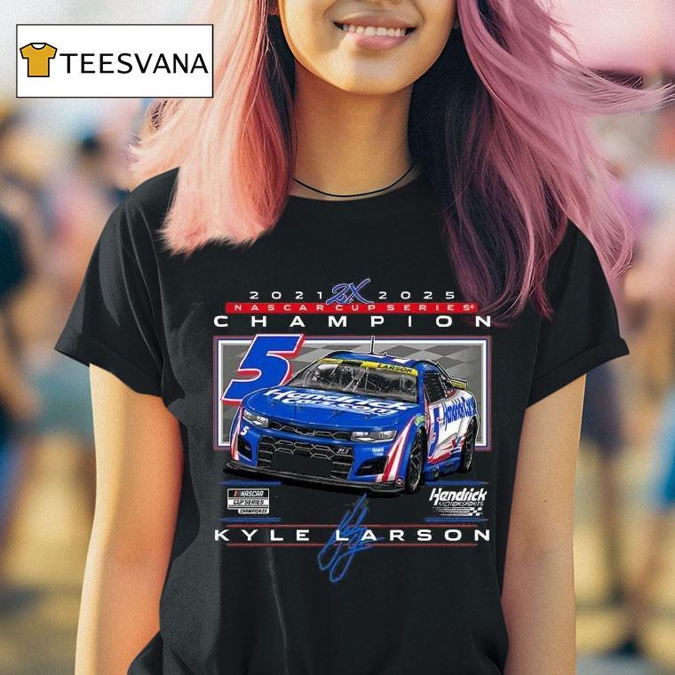 Kyle Larson Hendrick Motorsports Team Collection Two Time Nascar Cup Series Champion Car T Shirt Kyle Larson Hendrick Motorsports Team Collection Two Time Nascar Cup Series Champion Car T Shirt
