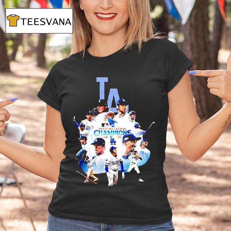La Dodgers National League Champions All Players Graphic T Shirt La Dodgers National League Champions All Players Graphic T Shirt