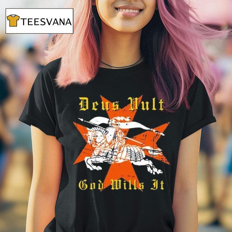 Learn Latin Deus Vult Maltese Cross God Wills T Shirt Learn Latin Deus Vult Maltese Cross God Wills T Shirt