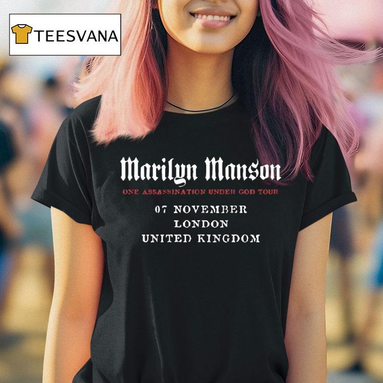 Marilyn Manson November Ovo Arena Wembley London Uk T Shirt Marilyn Manson November Ovo Arena Wembley London Uk T Shirt