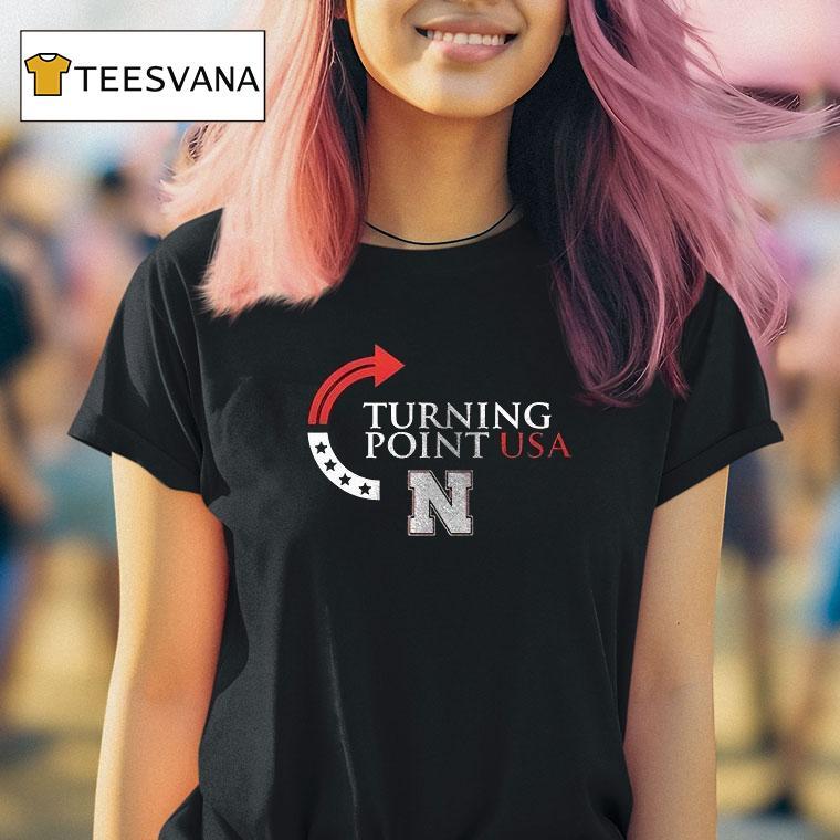 Nebraska Cornhuskers X University Of Nebraska Lincoln X Charlie Kirk Turning Point Usa Logo T Shirt Nebraska Cornhuskers X University Of Nebraska Lincoln X Charlie Kirk Turning Point Usa Logo T Shirt