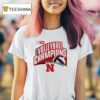 Nebraska Huskers Volleyball Big Champions Logo T Shirt