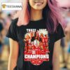 Nebraska Huskers Volleyball Three Peat Big Champions Logo T Shirt