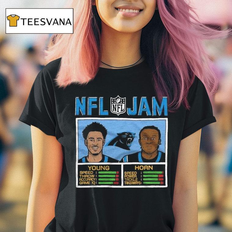 Nfl Jam Carolina Panthers Young And Horn T Shirt Nfl Jam Carolina Panthers Young And Horn T Shirt