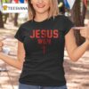 Ohio State Buckeyes Jesus Won Just Here To Give God Glory Cross T Shirt