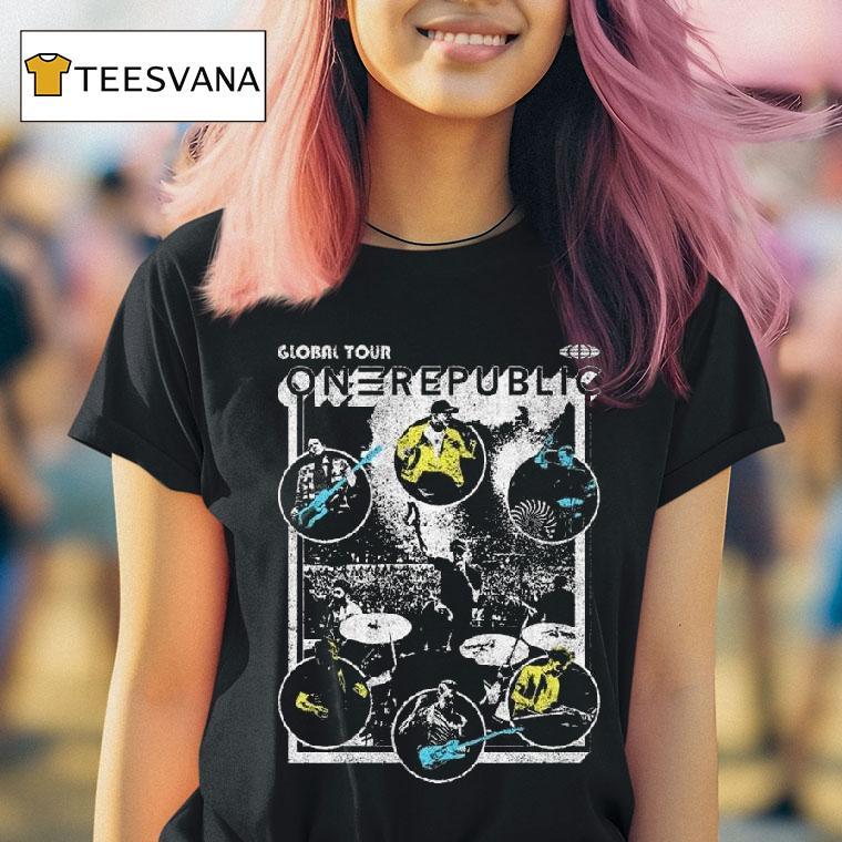 Onerepublic Global Tour Circle T Shirt Onerepublic Global Tour Circle T Shirt