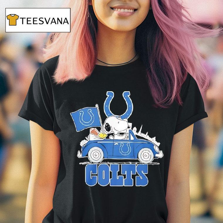 Peanuts X Indianapolis Colts Welcome To The Pound Driving Car T Shirt Peanuts X Indianapolis Colts Welcome To The Pound Driving Car T Shirt
