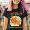Retro Funny Santa Jesus The Boys Are Back In Town Christmas T Shirt