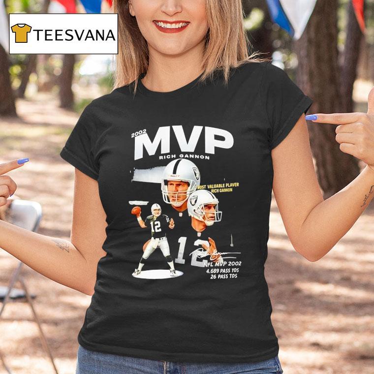 Rich Gannon Mvp Most Valuable Player Las Vegas Raiders Football T Shirt Rich Gannon Mvp Most Valuable Player Las Vegas Raiders Football T Shirt