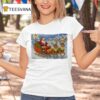 Santa Sleigh Reindeer Christmas T Shirt