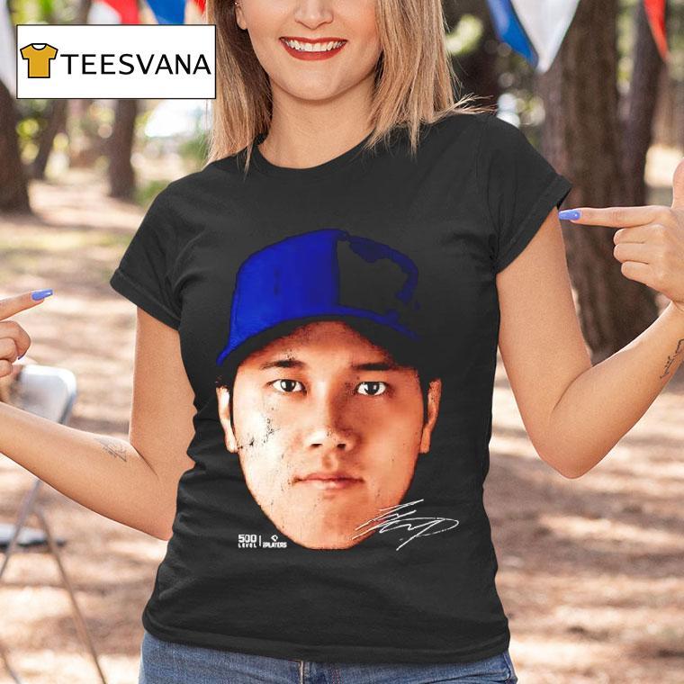 Shohei Ohtani Los Angeles D Vintage Head Signature Graphic T Shirt Shohei Ohtani Los Angeles D Vintage Head Signature Graphic T Shirt