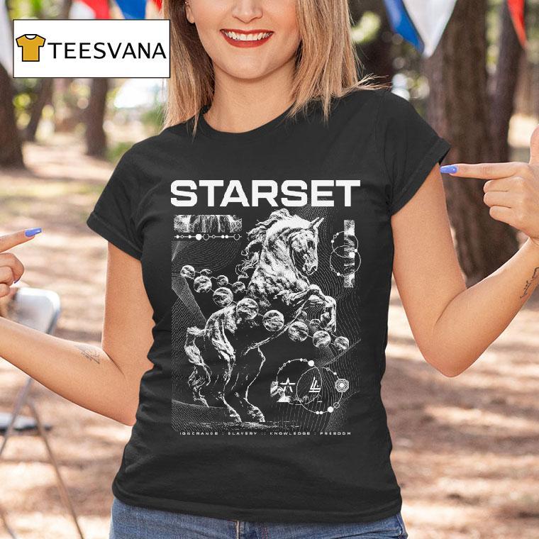 Starset Ignorance Slavery Knowledge Freedom Pegasus T Shirt Starset Ignorance Slavery Knowledge Freedom Pegasus T Shirt