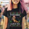 Tyranno Saufus Rex Ugly Christmas T Shirt