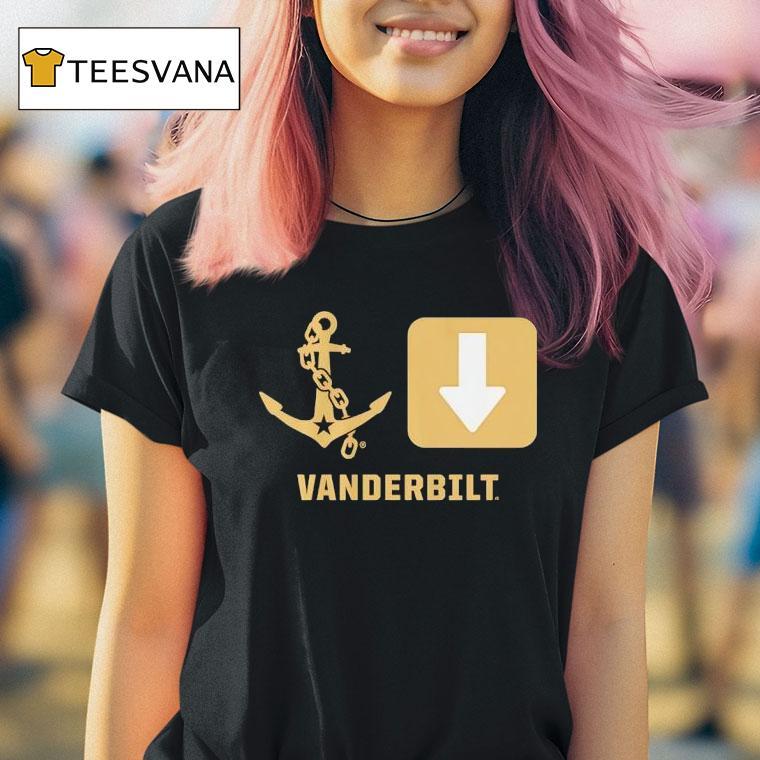 Vanderbilt Commodores Football Anchor Down Symbols T Shirt Vanderbilt Commodores Football Anchor Down Symbols T Shirt