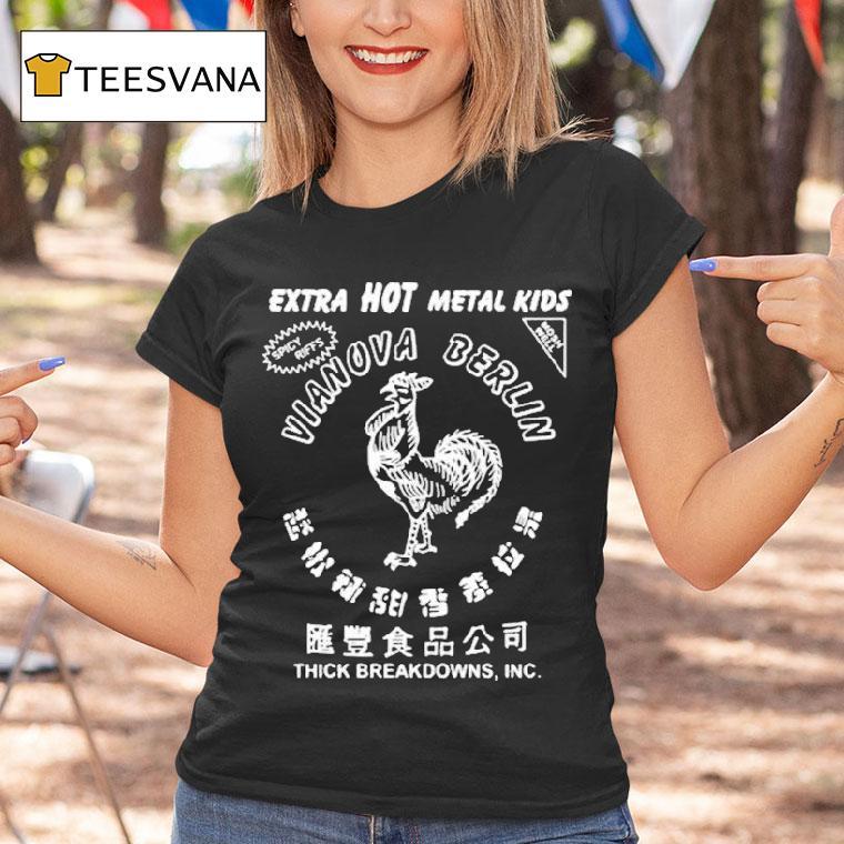 Vianova Viaracha Extra Hot Metal Kids Thick Breakdows Rooster T Shirt Vianova Viaracha Extra Hot Metal Kids Thick Breakdows Rooster T Shirt