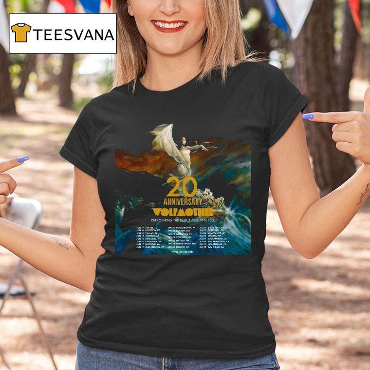 Wolfmother Th Year Anniversary Performing The Debut Album In Full First Album In The Usa In Tour Dates T Shirt Wolfmother Th Year Anniversary Performing The Debut Album In Full First Album In The Usa In Tour Dates T Shirt
