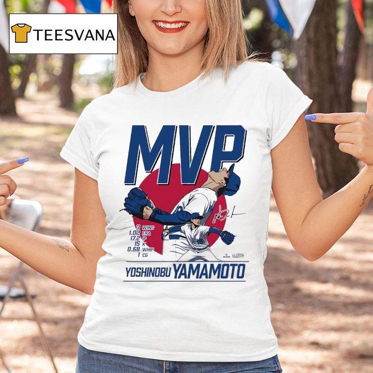 Yoshinobu Yamamato Series Mvp Los Angeles Dodgers T Shirt Yoshinobu Yamamato Series Mvp Los Angeles Dodgers T Shirt