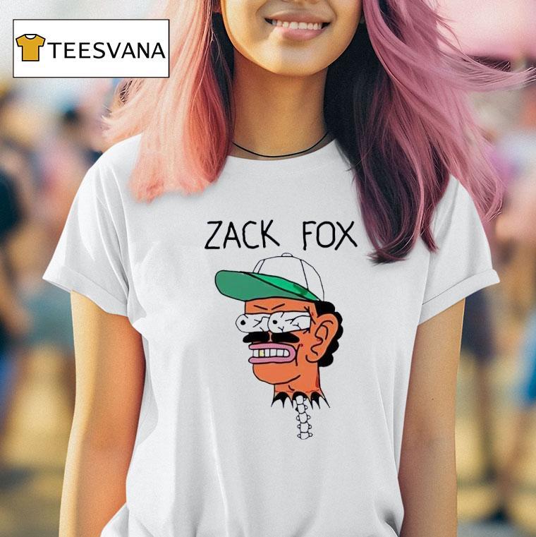 Zack Fox Head Bug Eyed Logo T Shirt Zack Fox Head Bug Eyed Logo T Shirt