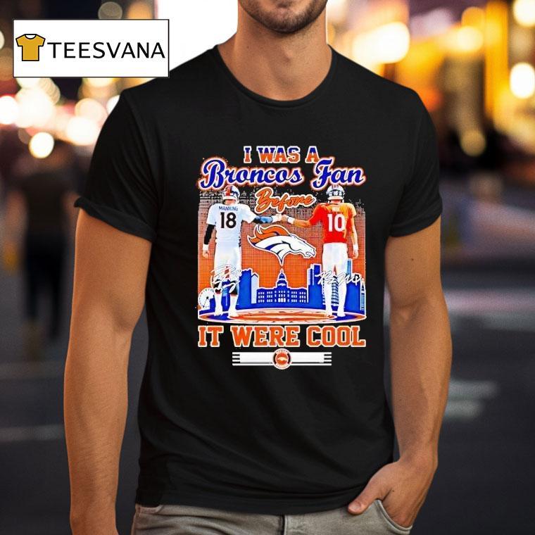Arch Manning Vs Bo Nix I Was A Denver Broncos Fan Before It Were Cool T Shirt Arch Manning Vs Bo Nix I Was A Denver Broncos Fan Before It Were Cool T Shirt