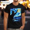 Back Cat The Starry Night Vincent Van Gogh Funny T Shirt