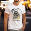 Black Sabbath Trivium In The Court Of The Dragon Flaming Skull T Shirt